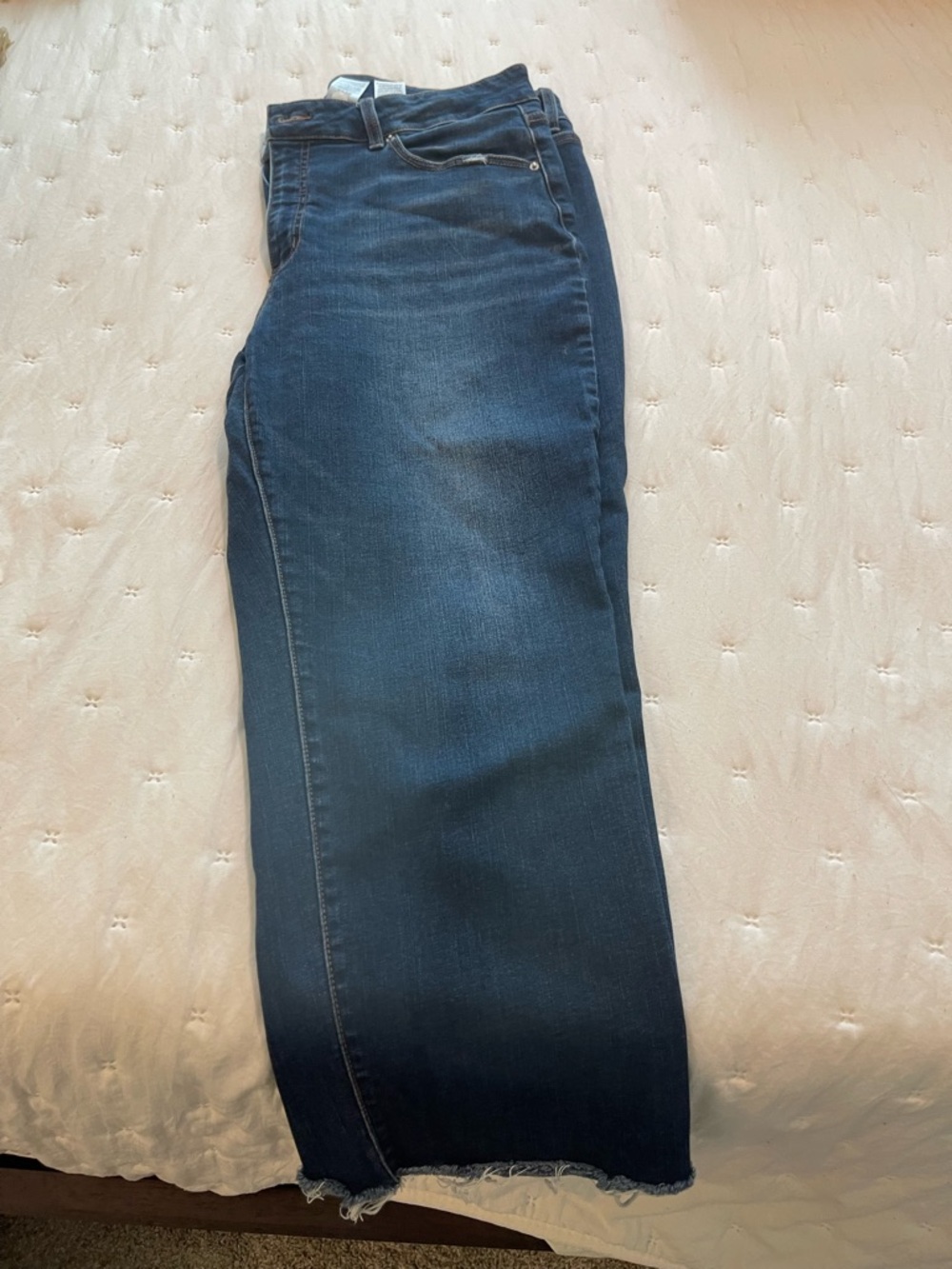 Time and Tru Dark Blue Cropped Straight Jeans